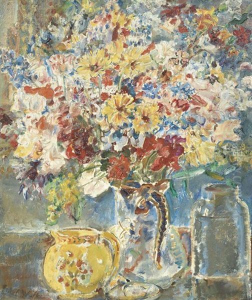 Summer Flowers Oil Painting by Ethel, Dame Walker