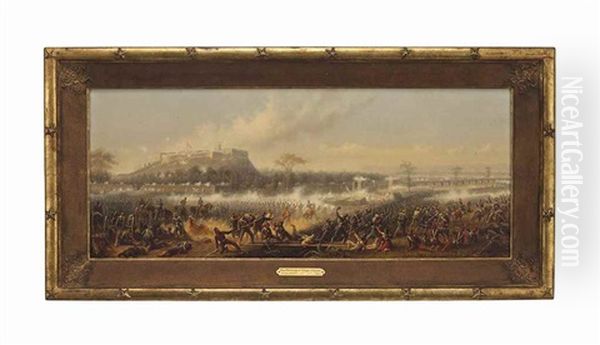 The Battle Of Chapultepec Oil Painting by James Walker