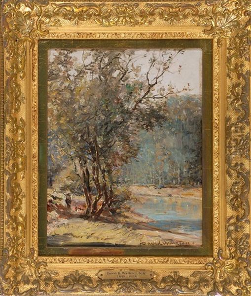 Forest Pond Oil Painting by David B. Walkley