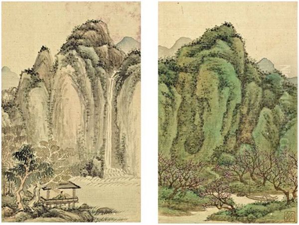 Landscapes (album W/10 Works) Oil Painting by Wang Yu