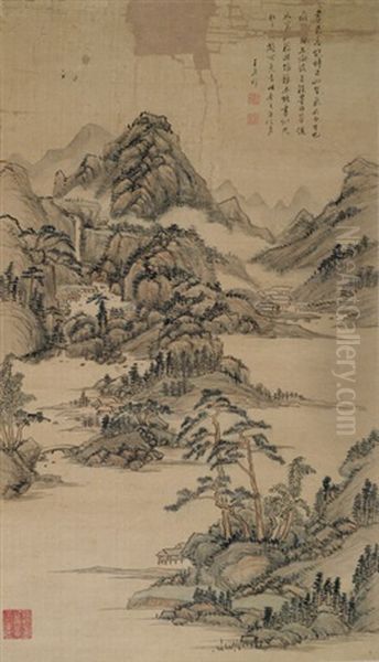 Herbstlandschaft Oil Painting by Wang Yuanqi