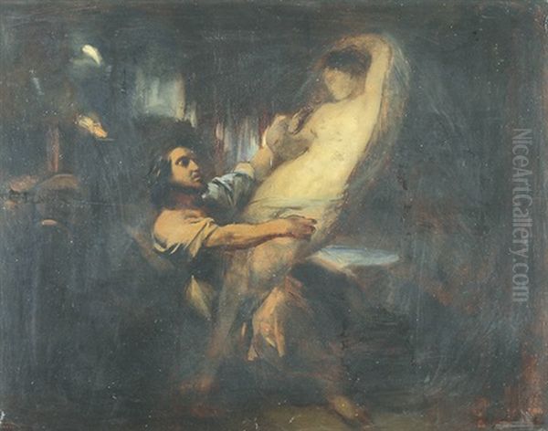 La Vision Oil Painting by Baron Gustave Wappers