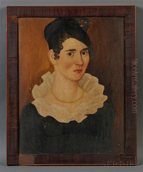 Portrait Of Vienna Goodnow, Aged 24 Years Oil Painting by Thomas Ware