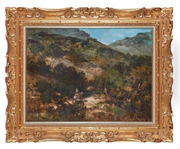 Cavalier Sur Un Sentier Oil Painting by Georges Washington