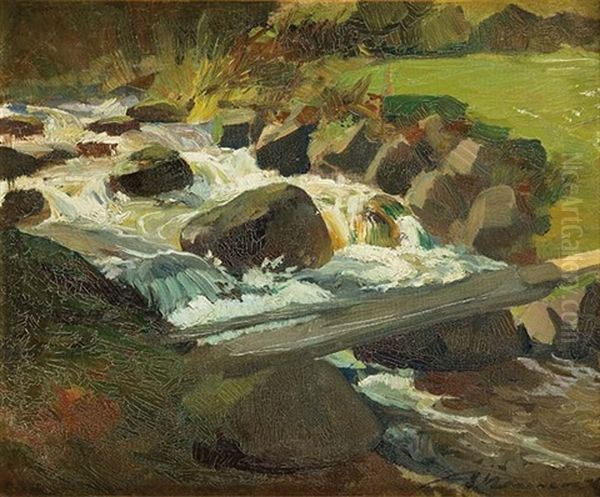 Potok Gorski Oil Painting by Artur Wasner
