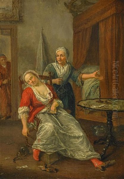 Die Betrunkene Dienerin Oil Painting by Jan Abel Wassenbergh I