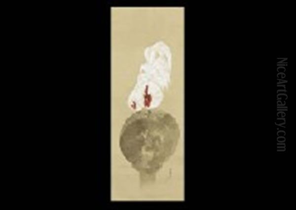 Chicken Drum Oil Painting by Shotei Watanabe