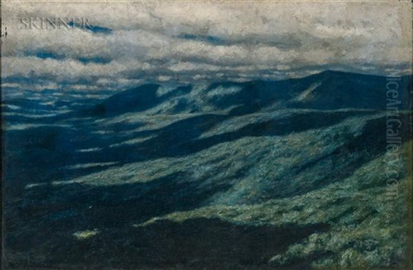 Mountains And Clouds, Vermont Oil Painting by Marcus Waterman