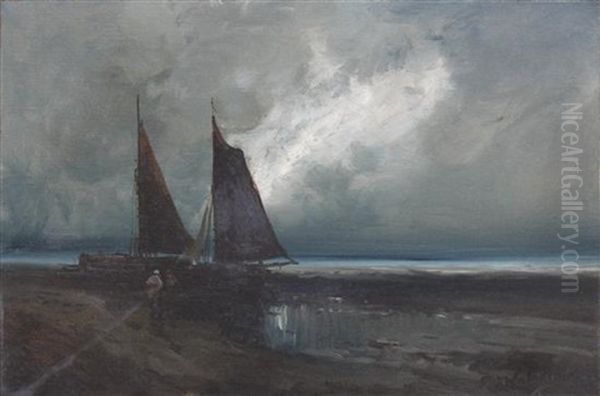 Night Sails Oil Painting by George W. Waters