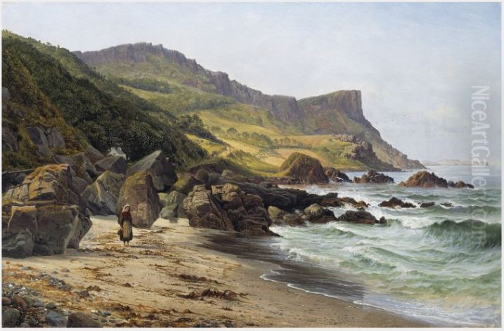 Murlough Bay And Fair Head, Coast Of Antrim Oil Painting by Bartholomew Colles Watkins