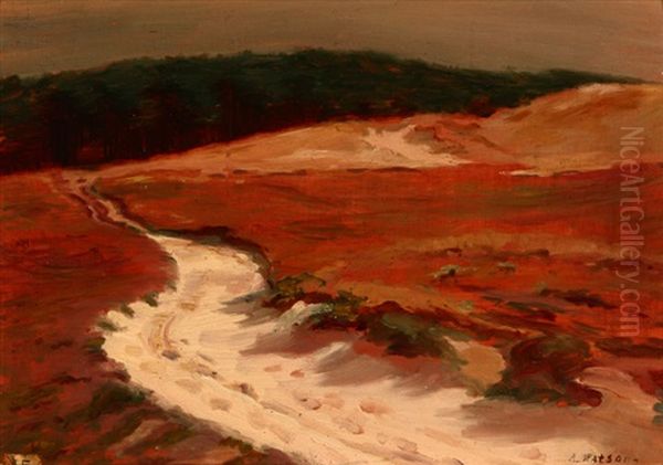 Coastal Dune Landscape Oil Painting by Adele Watson