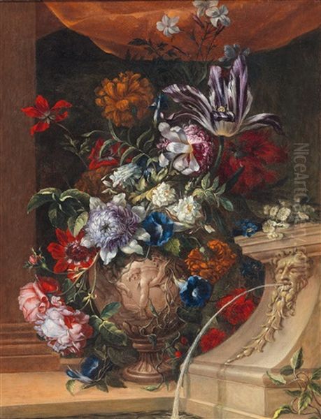 French School Oil Painting by Louis-Joseph Watteau