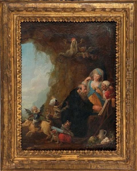 La Tentation De Saint Antoine Oil Painting by Louis-Joseph Watteau