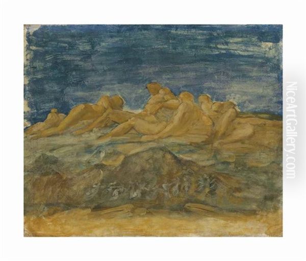 Study For Chaos Oil Painting by George Frederick Watts