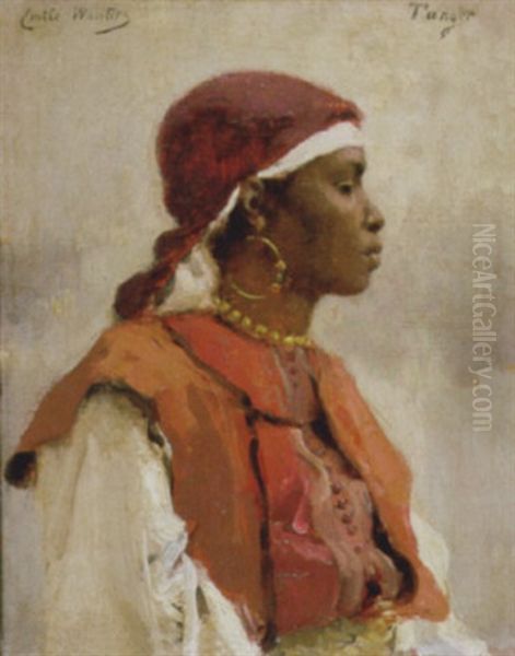 Afrikaanse Vrouw Oil Painting by Emile Charles Wauters