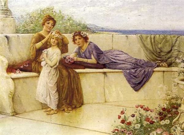 Summertime Oil Painting by Alfred C. Weatherstone