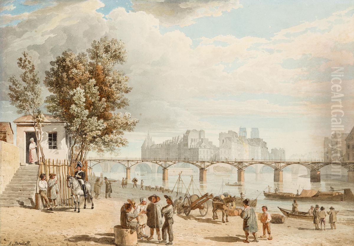 View Of Paris Oil Painting by Alexander Briullov