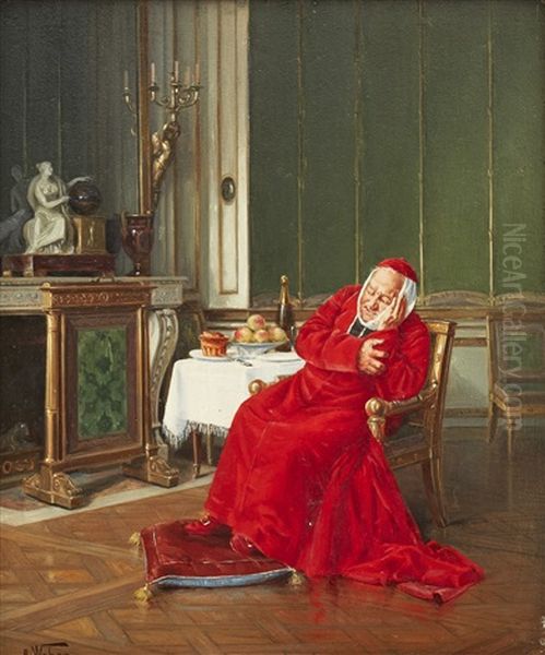 Une Rage De Dent Oil Painting by Alfred Weber