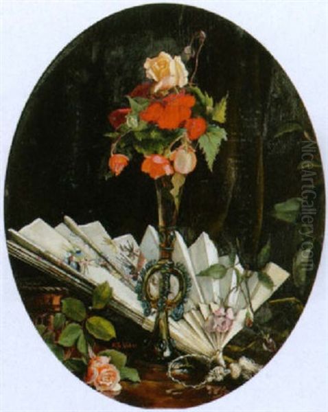 Stillleben Oil Painting by Alfred Weber