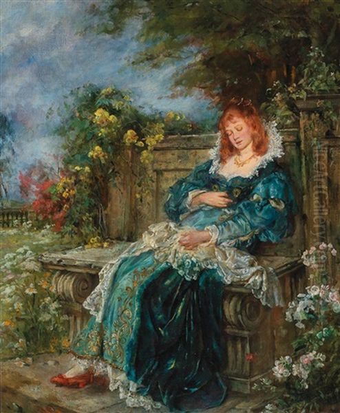 Musings Oil Painting by Maria (Philips-Weber) Weber