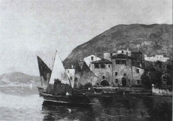 Blick Auf Den Luganer See Oil Painting by Robert Weber