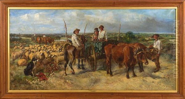 The Road To Copthorne Oil Painting by Henry Weekes