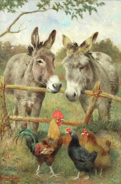 The Congregation, The Odd One Out; A Pair Oil Painting by William Weekes