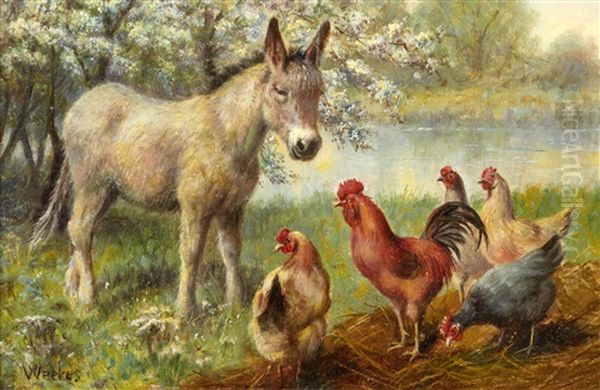 A Friendly Discussion Oil Painting by William Weekes