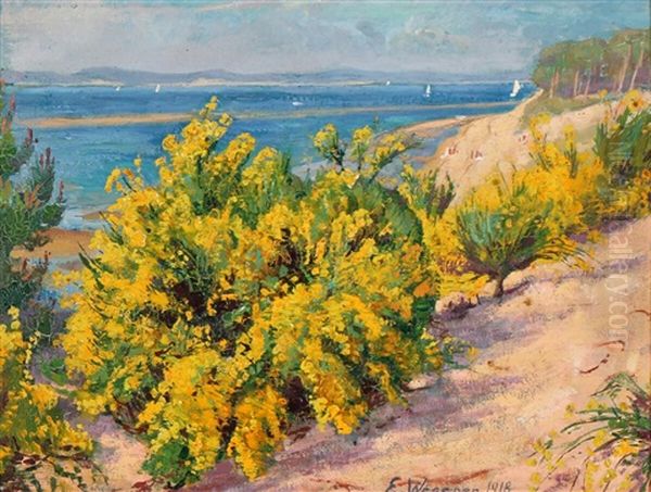 Coastal View From France Oil Painting by Einar, Lili Elbe Wegener