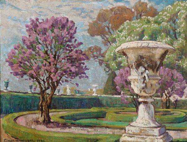View From The Garden Of Versailles Oil Painting by Einar, Lili Elbe Wegener