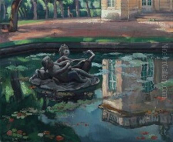 Reflection At Petit Trianon, The French Pavilion Oil Painting by Einar, Lili Elbe Wegener