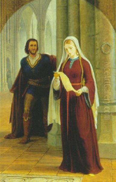 Axel Og Valborg Oil Painting by Gustav Wegener