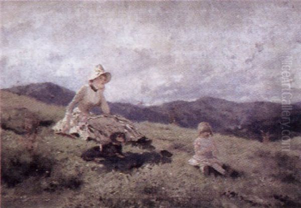 Sommerausflug Oil Painting by Johannes Raphael Wehle