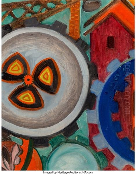 Untitled (abstract Townscape) Oil Painting by Agnes Weinrich