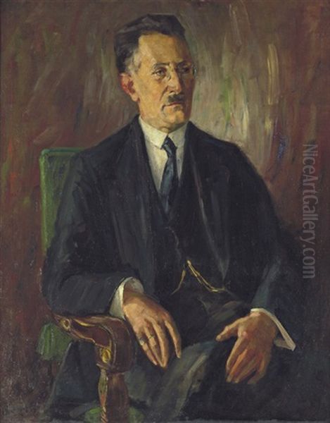 Portrat Eines Sitzenden Herren Oil Painting by Emil Rudolf Weiss