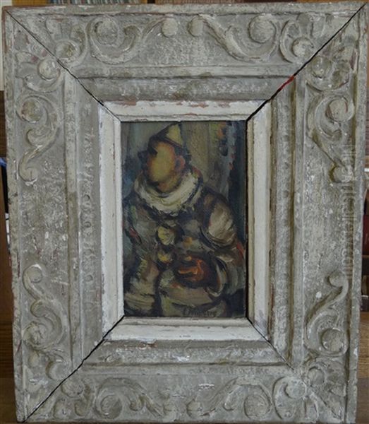 Le Clown Oil Painting by Leon Weissberg