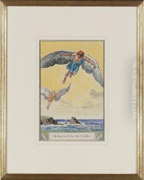 Up They Rose, The Boy After His Father Oil Painting by Charles Edmund Brock