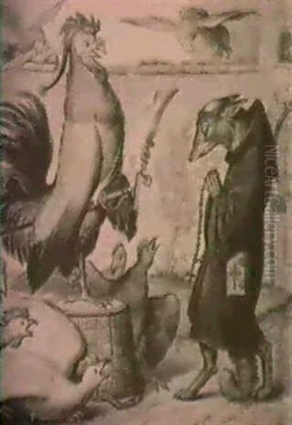 1. Gesang, I. 221-227 Oil Painting by Ludwig Weisser