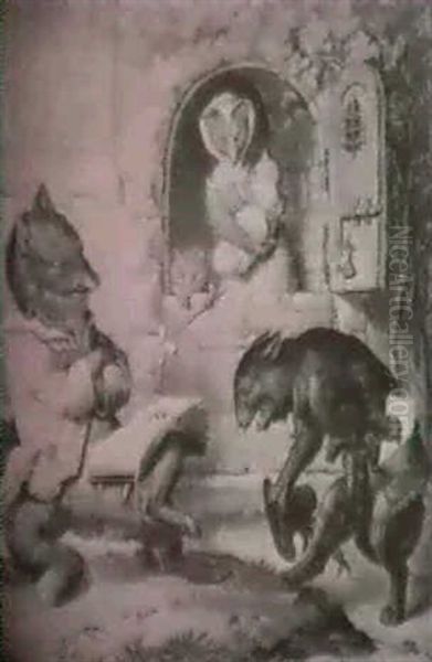 3. Gesang, Iii. 15-22 Oil Painting by Ludwig Weisser