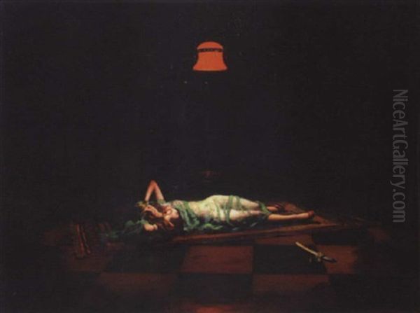 An Arab Beauty Oil Painting by Karl Weisz