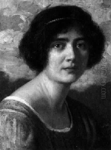 Portrat Von Berta Alder Oil Painting by Jakob Friedrich Welti