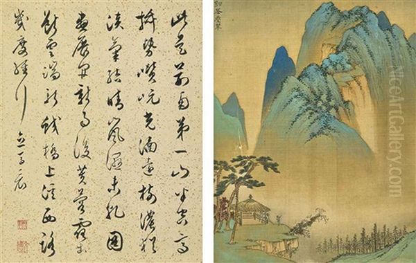 Scenery In Yixing (album W/10 Works) Oil Painting by Wen Peng