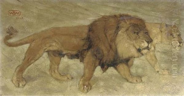 King Of The Jungle Oil Painting by Willem Wenckebach