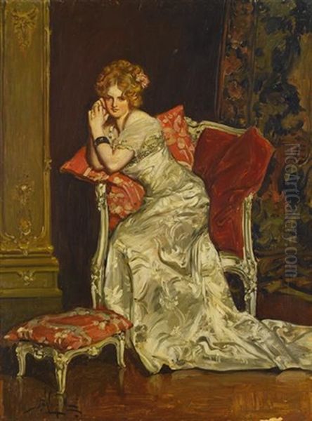 Take Back The Heart That Thou Gavest Oil Painting by Albert Beck Wenzell