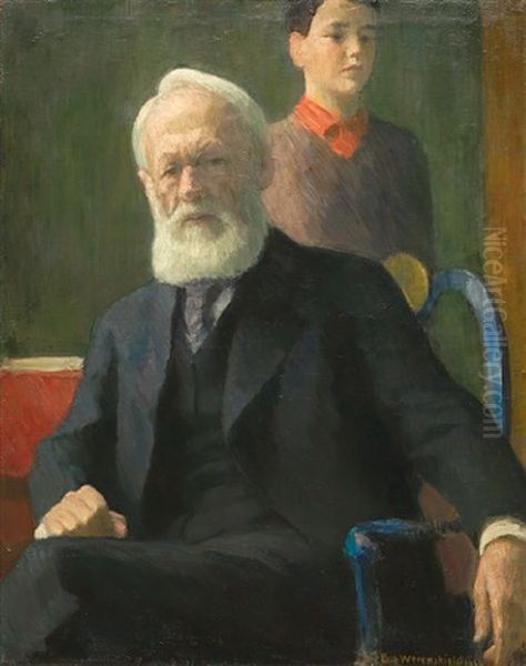 Selvportrett Oil Painting by Erik Theodor Werenskiold