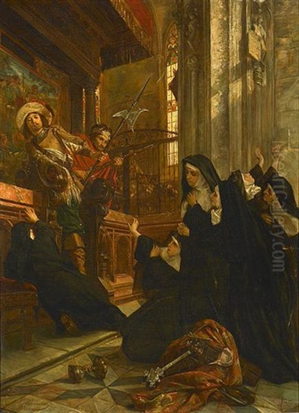 The Intruders Oil Painting by Carl Friedrich Heinrich Werner