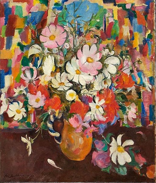 Blumenstilleben Oil Painting by Hans Werthner