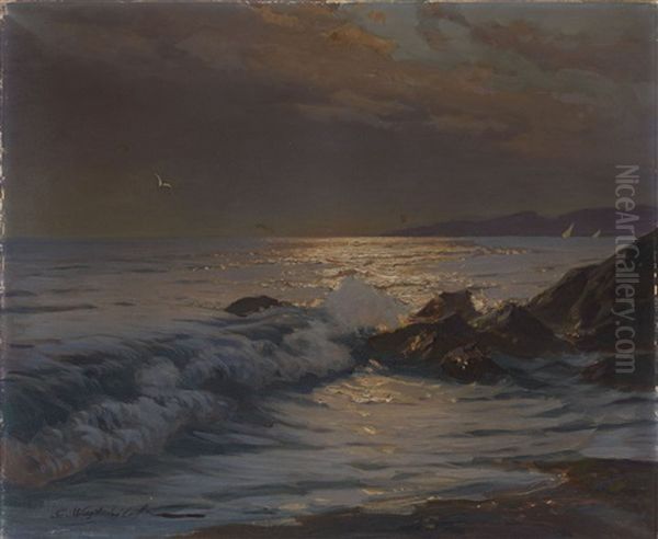 Breaking Waves Oil Painting by Constantin Alexandr. Westchiloff