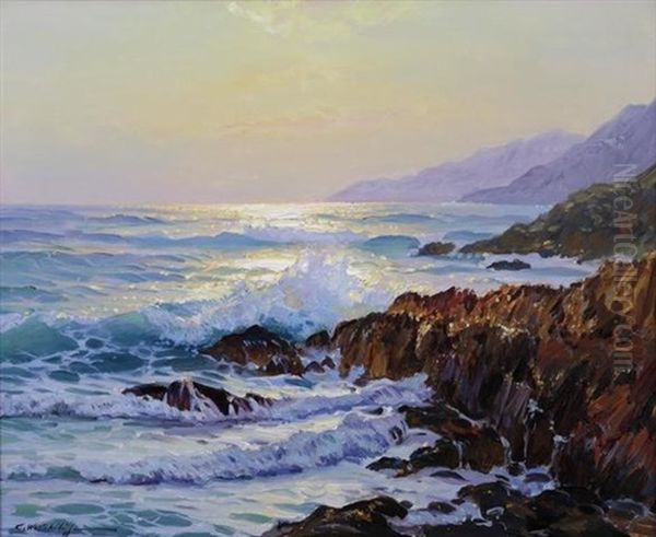 Bord De Mer Oil Painting by Constantin Alexandr. Westchiloff