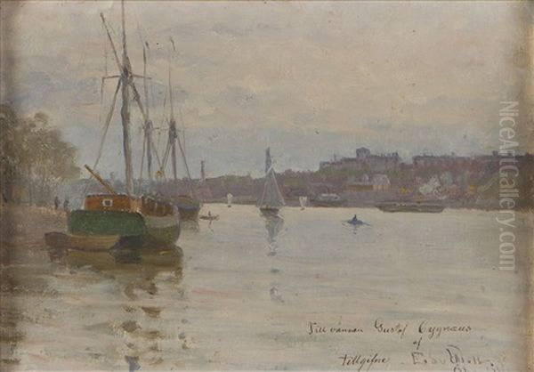 Turku Oil Painting by Edvard (Edouard) Westman